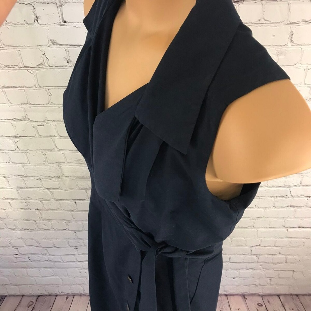 Simply Noelle Button Down Wrap Shirt Safari Dress - Picture 3 of 8